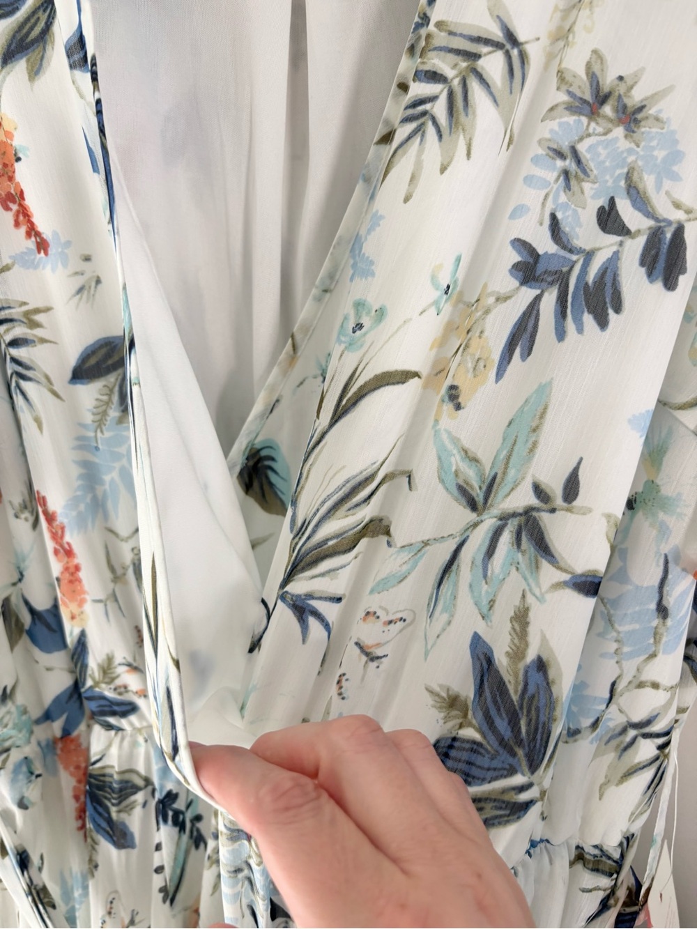 NWT Ivy City Co 1X Floral Maxi Dress Flutter Sleeve Tie Waist Cottagecore - Picture 8 of 12
